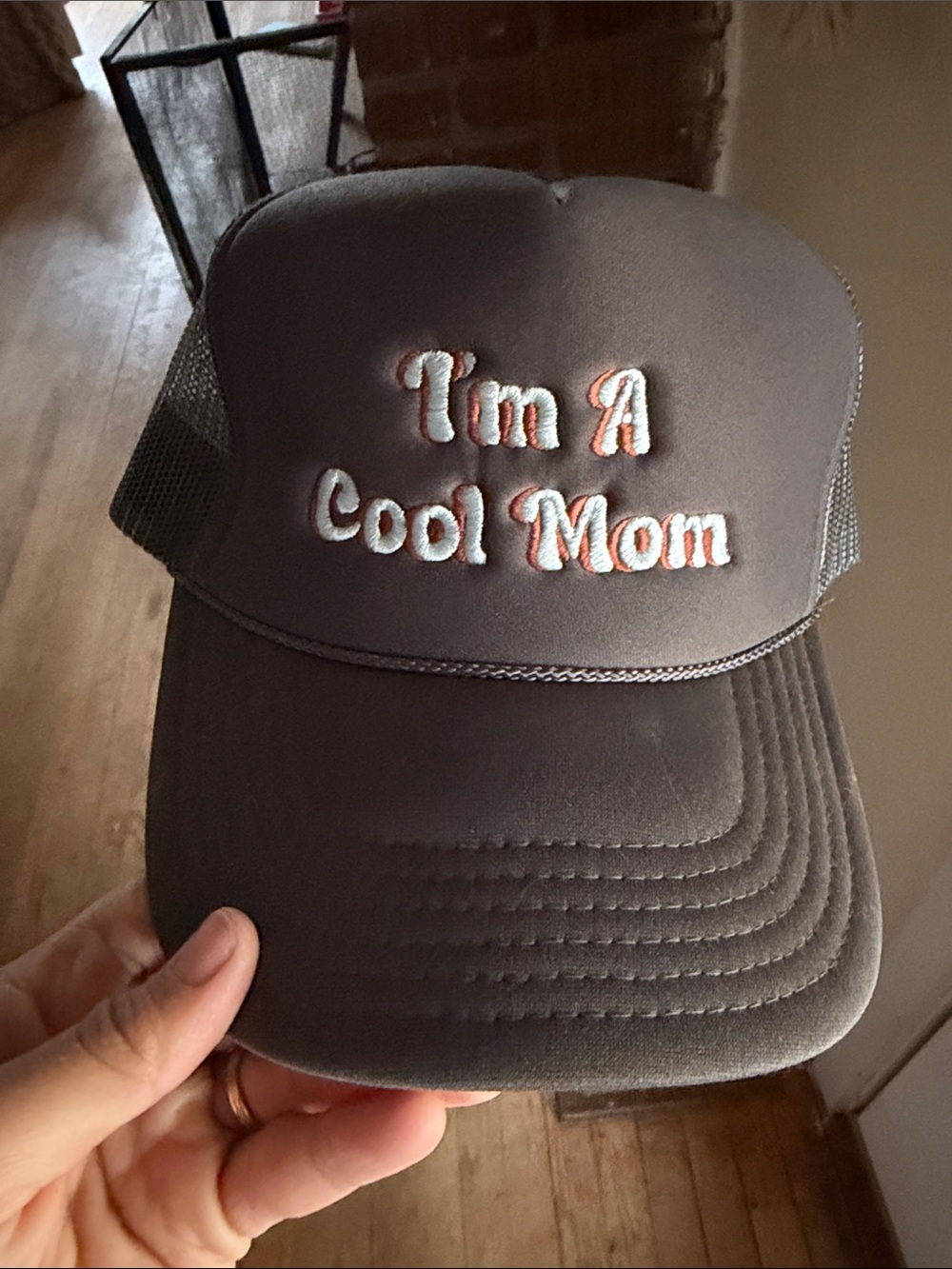 I'm A Cool Mom Grey Trucker Hat